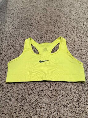 Nike | Dri-Fit Swoosh Sports Bra | Neon Volt Yellow | Size: M